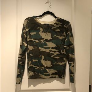 Crew teddy sweater in Camo style